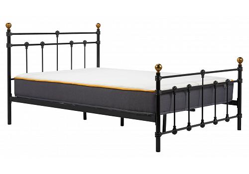 4ft Small Double Atlantic Traditional Black Metal Tubular Bed Frame 1